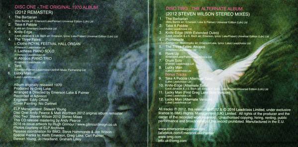 Emerson, Lake and Palmer Emerson, Lake and Palmer deluxe edition : Booklet 9